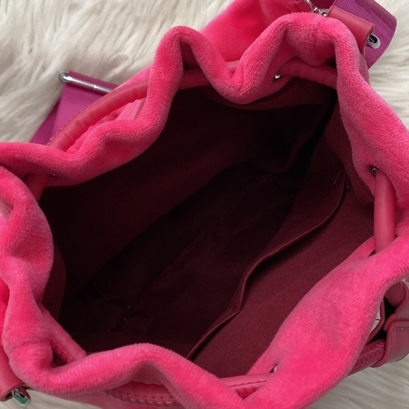 Pink velour Bucket Bag/purse - Picture 6 of 10